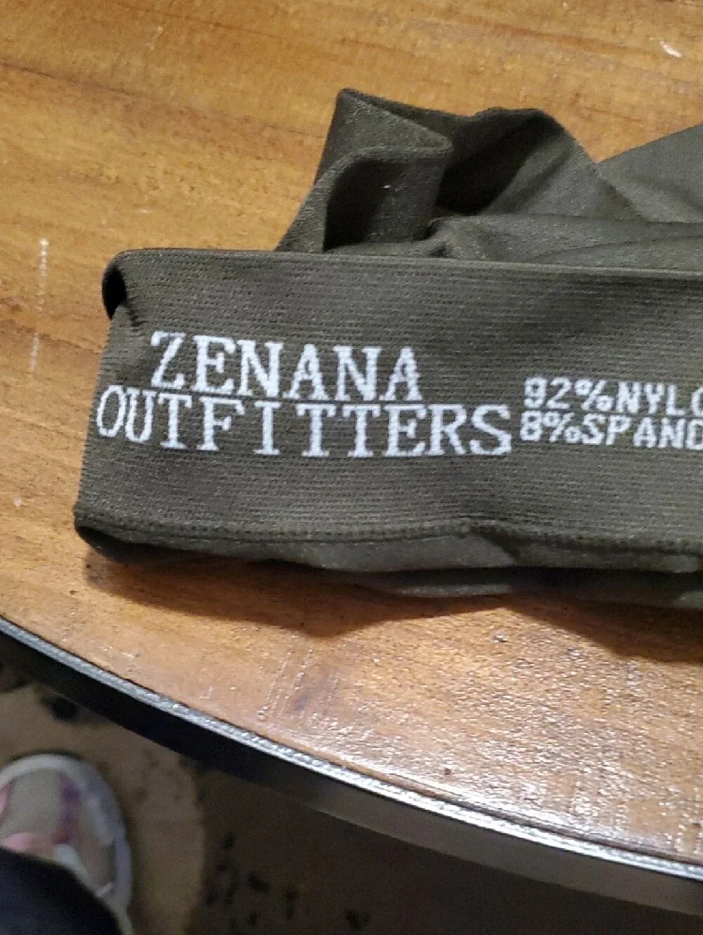 Zenana Outfitters Kids Olive Green Stretch Leggings